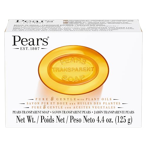 Pears Pure and Gentle with Glycerin and Naturals Oils - Amber for Unisex - 4.4 oz Bar Soap Beauty & Personal Care Pears