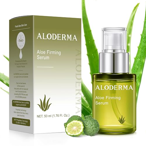 Aloderma Firming Face Serum with 63% Organic Aloe Vera - Age-Defying Face Plumping Serum for Radiant Skin - Tighten Skin, Reduce the Appearance Beauty & Personal Care Aloderma