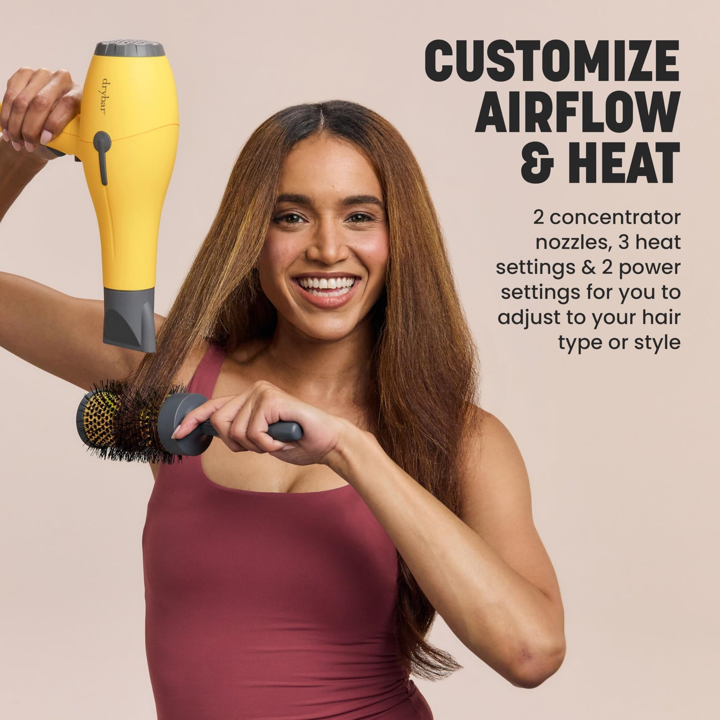 Drybar The Buttercup Blow-Dryer - Faster Drying, More Shine, Less Frizz - Ultra Powerful yet Lightweight Professional Hair Dryer Beauty & Personal Care Drybar