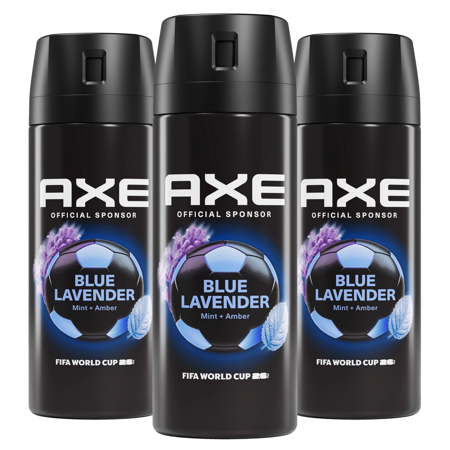 AXE Fine Fragrance Collection Body Spray 3 Count Blue Lavender 72 Hour Freshness Aluminum Free 2.9 oz Beauty and Personal Care AXE