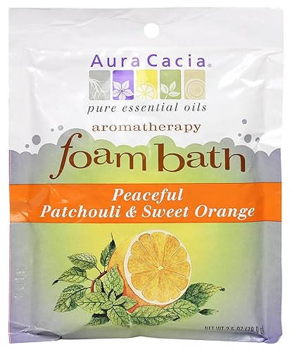 Aura Cacia Aromatherapy Foam Bath, Peaceful Patchouli and Sweet Orange, 2.5 ounce packet (Pack of 3) Beauty & Personal Care Aura Cacia