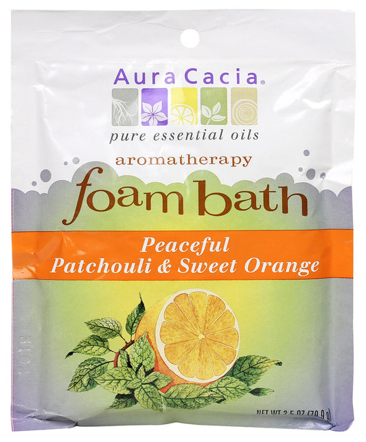 Aura Cacia Aromatherapy Foam Bath, Peaceful Patchouli and Sweet Orange, 2.5 ounce packet (Pack of 3) Beauty & Personal Care Aura Cacia