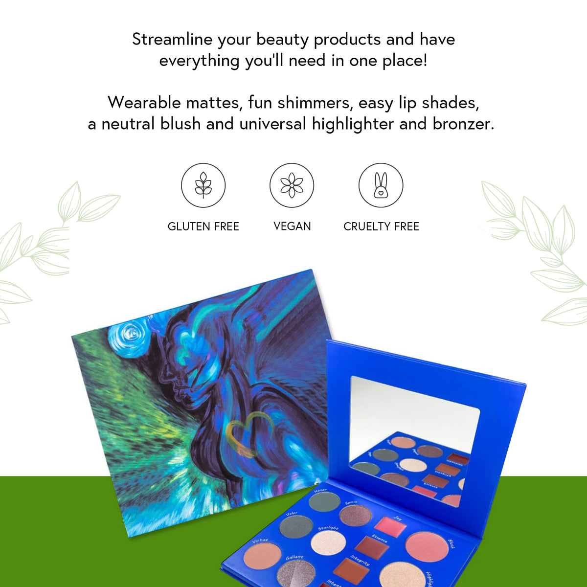 Honeybee Gardens 'Resilience' All In One Makeup Palette | Vegan | Gluten Free | Cruelty Free Beauty & Personal Care Honeybee Gardens