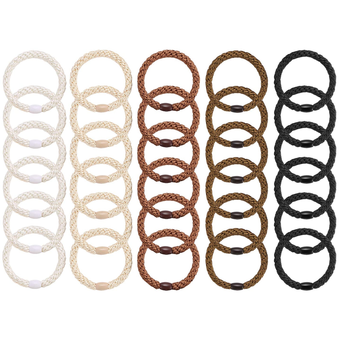 Hair Ties for Women Girls, Funtopia 30Pcs Elastics Hair Band for Thick Hair Beauty and Personal Care Funtopia