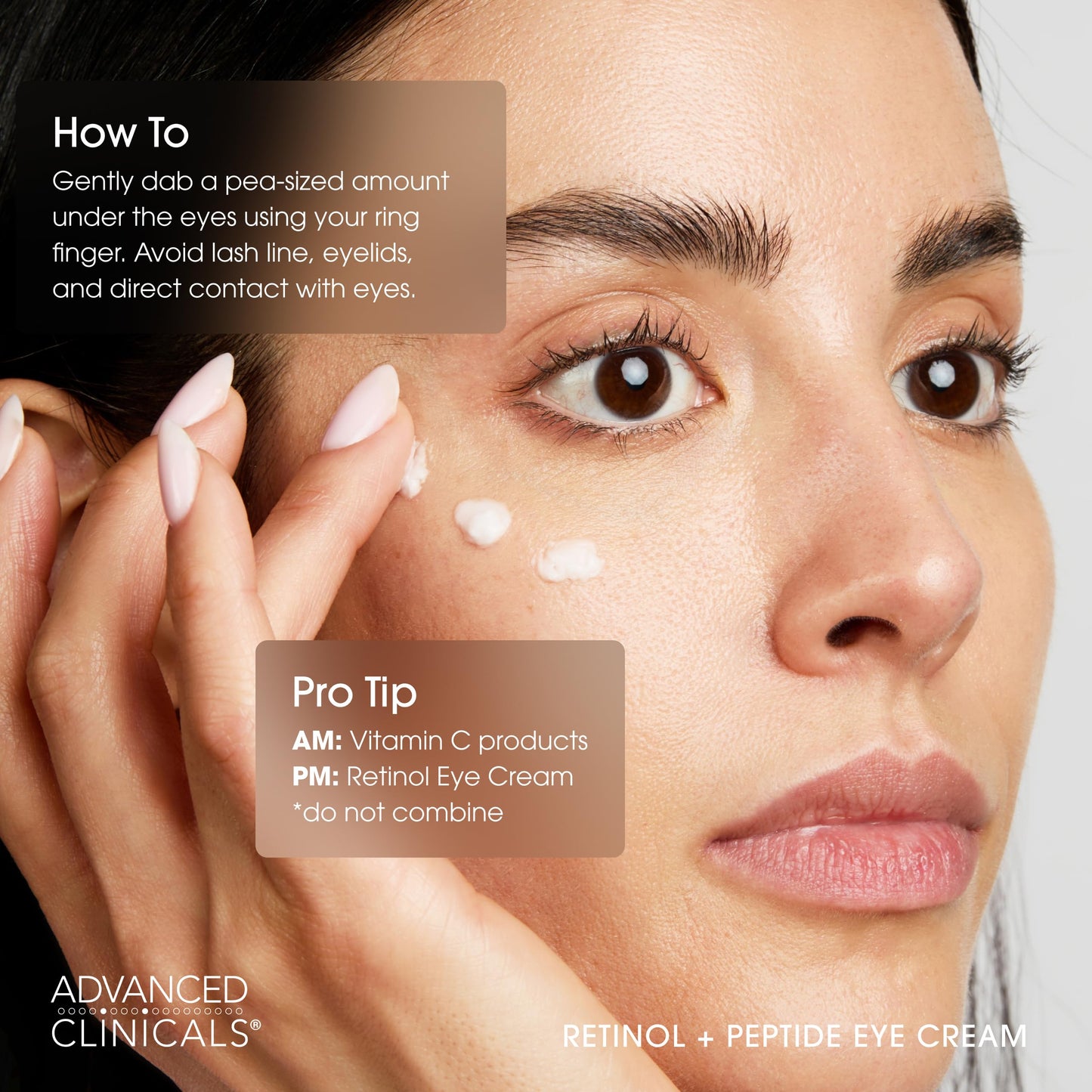 Advanced Clinicals Advanced Retinol Eye Balm + Peptides Face Moisturizer Cream | Visible Anti Aging Under Eyes Cream Improves Appearance Of Wrinkles Beauty & Personal Care Advanced Clinicals