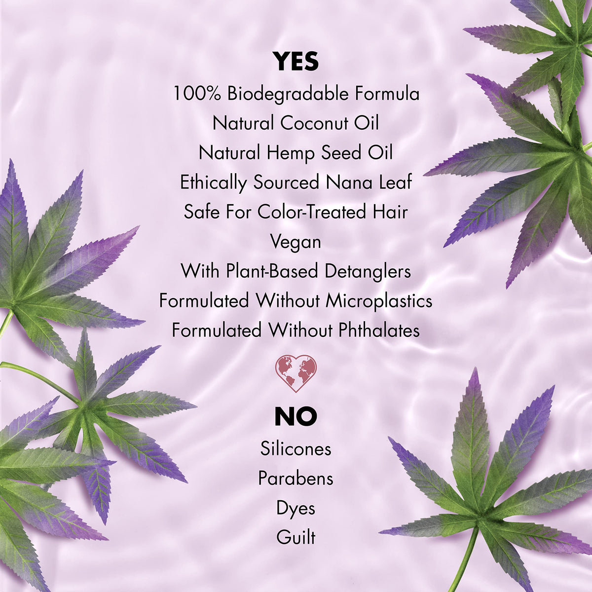 Love Beauty and Planet 100% Biodegradable Hydrating Conditioner Soothe & Nourish Dry Scalp Hemp Seed Oil & Nana Leaf Vegan, Silicone-free,
