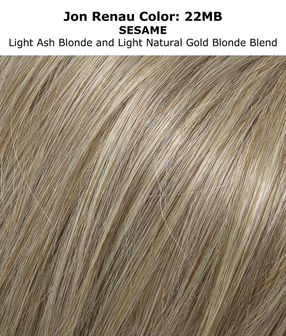 Mimic Hair Wrap Color 22MB Sesame - Easihair Hairpieces 4.5" Length UpDo Ponytail Accent Synthetic Fiber Curly Wavy Locks Elastic Band Scrunchie 292
