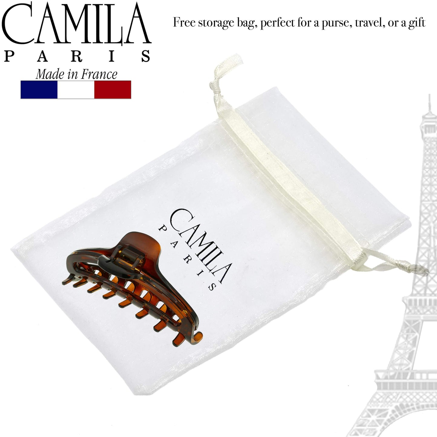 Camila Paris CP2370 French Hair Clip for Women, Medium Narrow, Open, Girls Hair Claw Clips Jaw Fashion Durable and Styling Hair Accessories for Women Beauty & Personal Care Camila