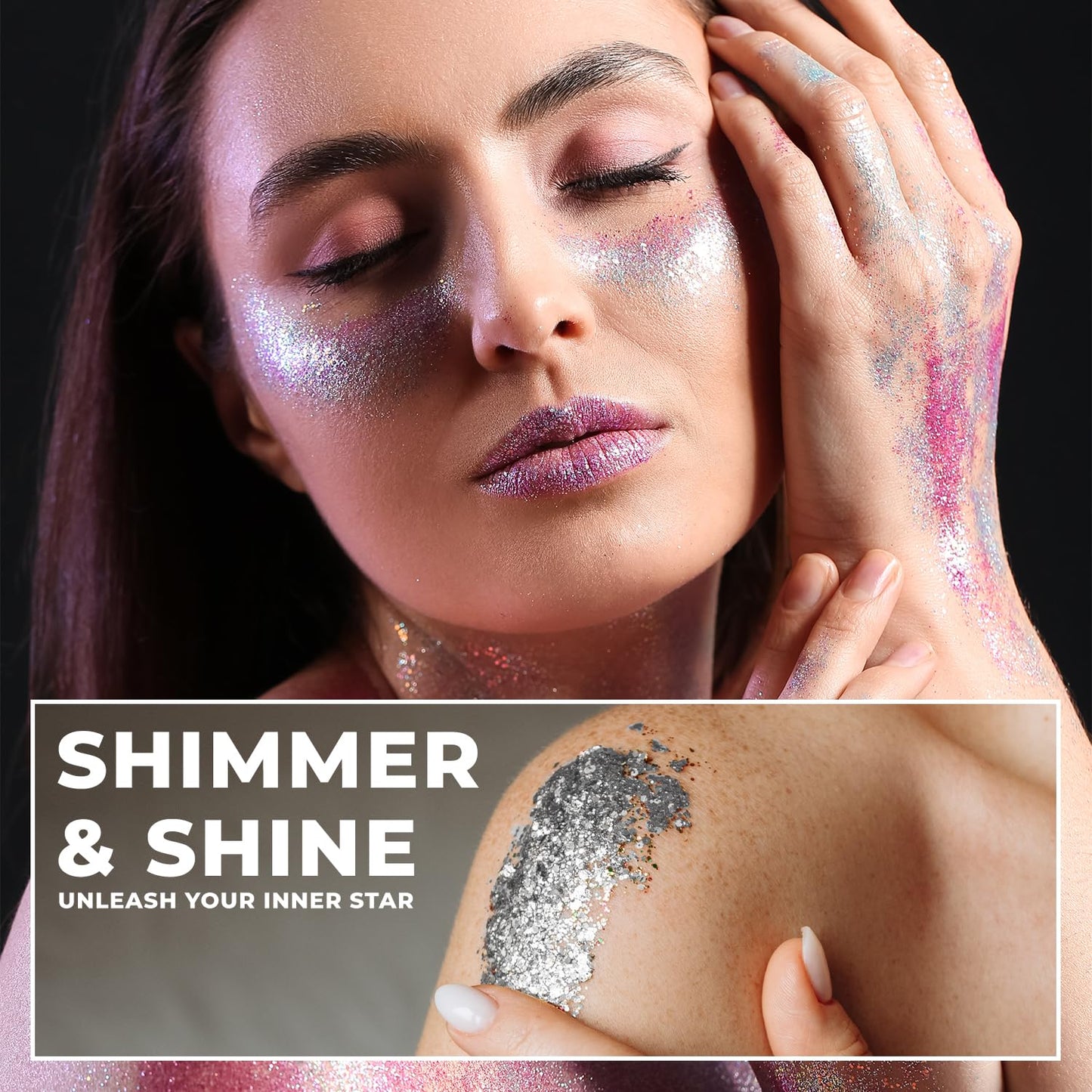 Profusion Cosmetics UFO Body Glitter, Chunky & Fine Pressed Glitter for Face & Body, Long-Lasting Multi-Purpose Sparkly Makeup for Festivals, Parties Beauty & Personal Care Profusion Cosmetics