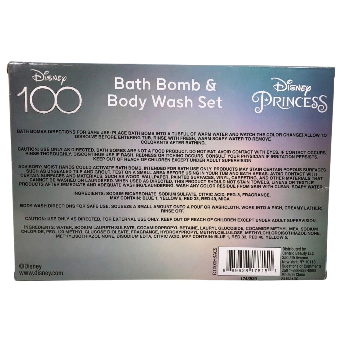 Original Squishmallows Disney Princess Bath Bomb & Body Wash Set, 8-Piece Set with 4 Scented Body Wash & 4 Bath Bombs, 4 Surprise Charms & 4… Beauty & Personal Care Original Squishmallows