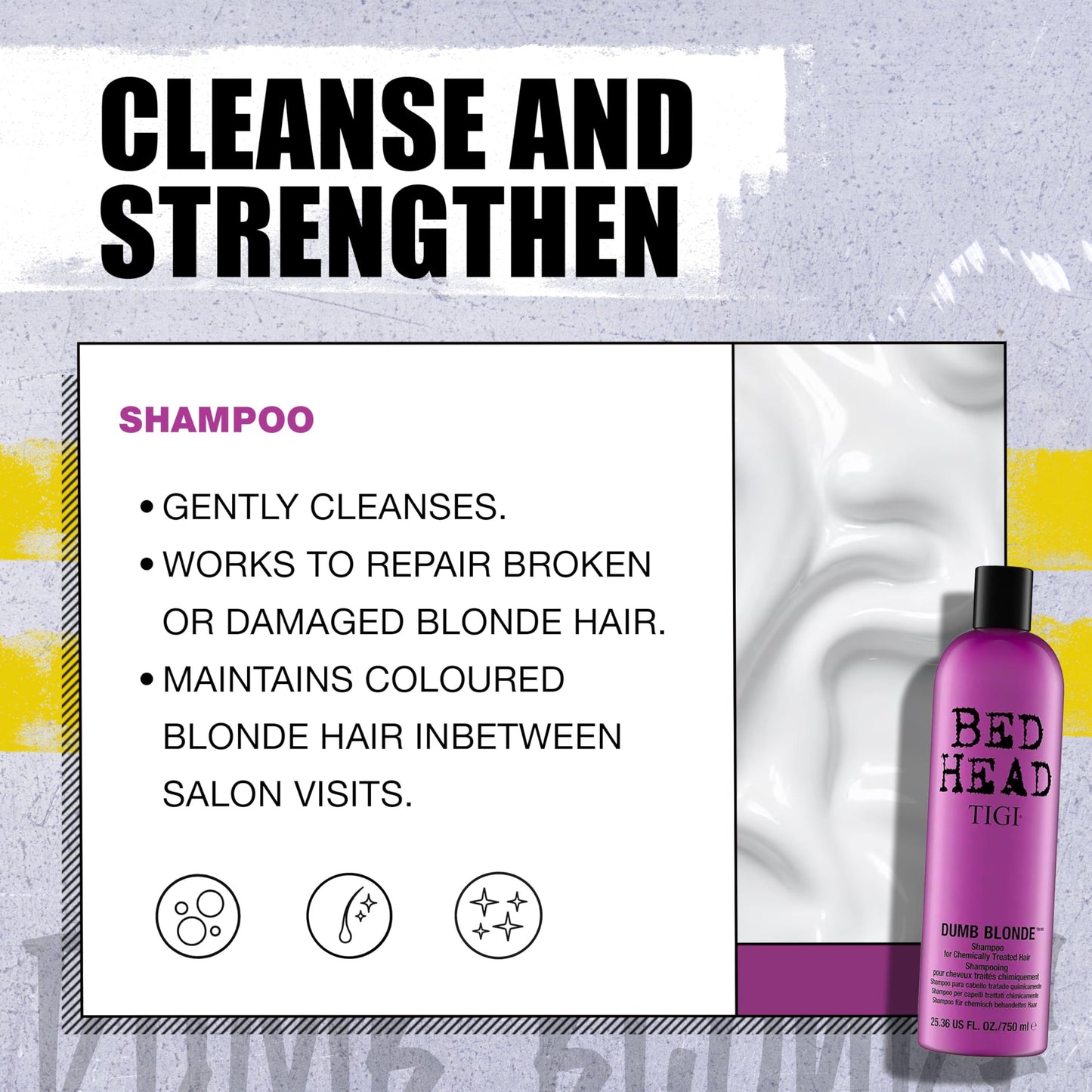 Bed Head by TIGI Dumb Blonde Restoring Shampoo and Conditioner Duo for Damaged Blonde Hair, 25.36 fl oz Beauty & Personal Care TIGI
