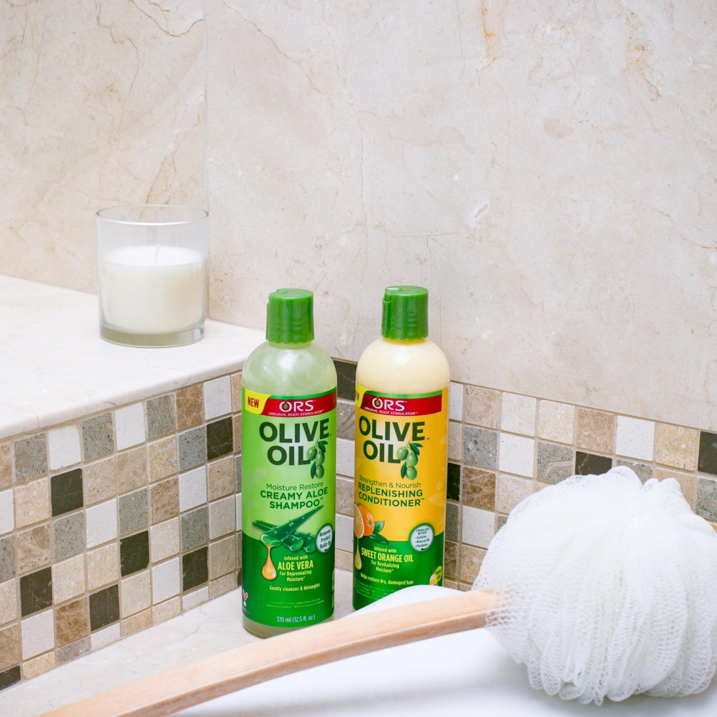 ORS Olive Oil Creamy Aloe Shampoo & Replenishing Conditioner with Orange & Aloe Vera 2 Piece Set Beauty & Personal Care ORS