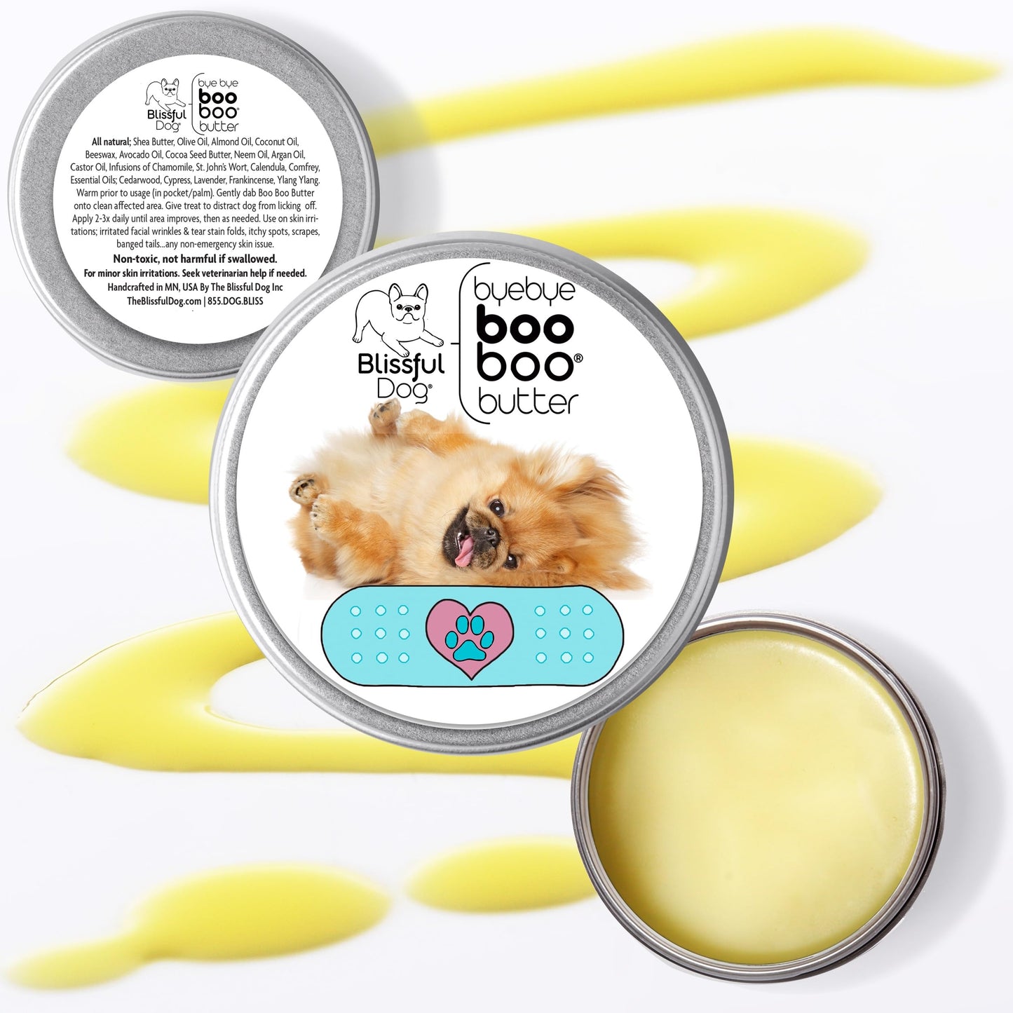 The Blissful Dog 1 oz TIN Pekingese Booboo Butter Beauty and Personal Care The Blissful Dog