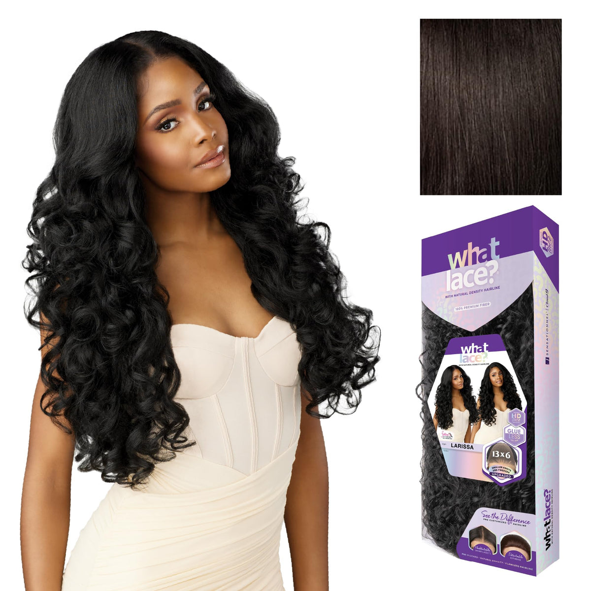 Sensationnel What Lace 13x6 Wig-Larissa, 2 DARKBROWN
