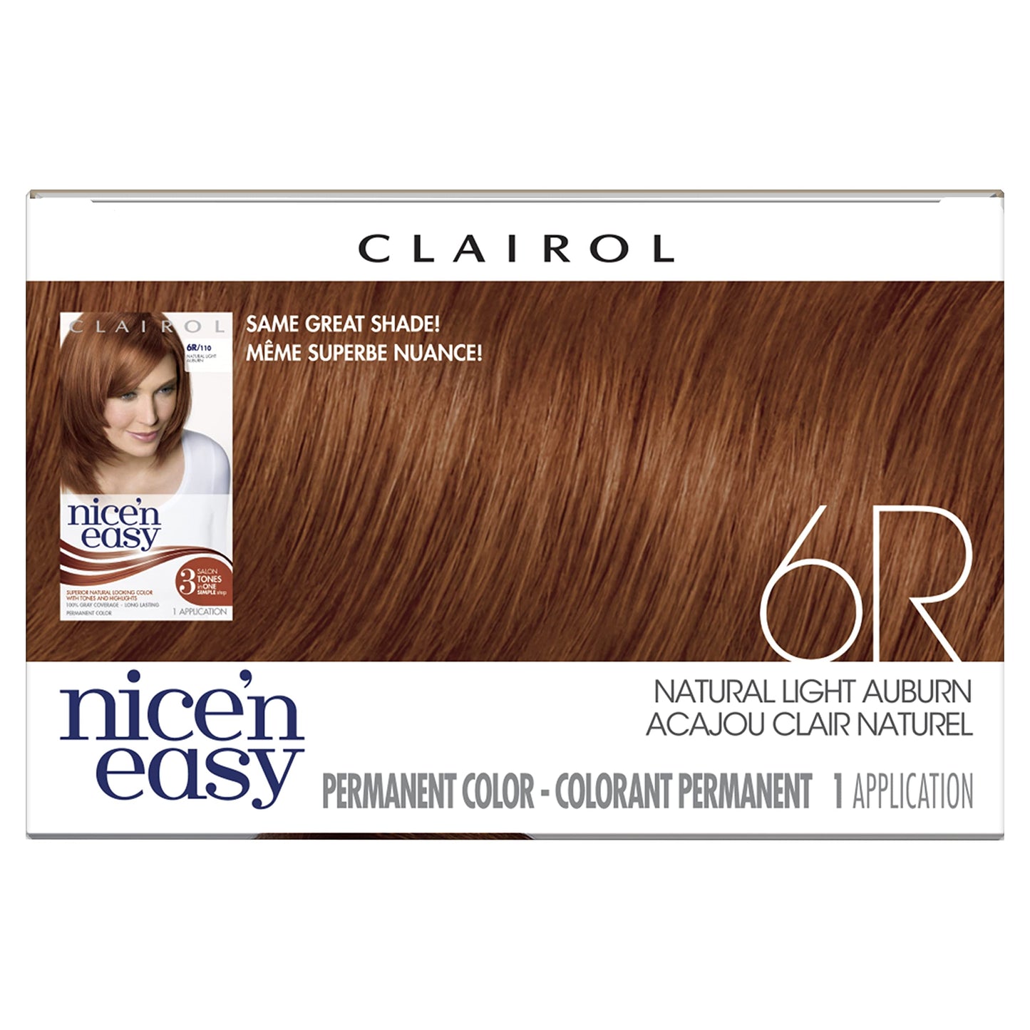 Clairol Nice'n Easy Permanent Hair Dye, 6W Light Mocha Brown Hair Color, Pack of 1 Beauty & Personal Care Clairol