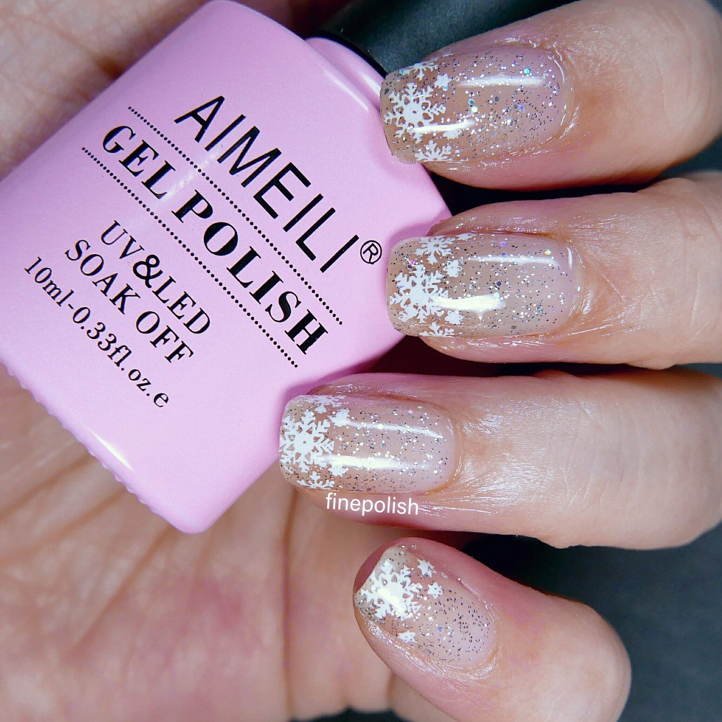AIMEILI Soak Off U V LED Glitter Gel Nail Polish - Silver Glitter Explosion (023) 10ml Beauty & Personal Care AIMEILI