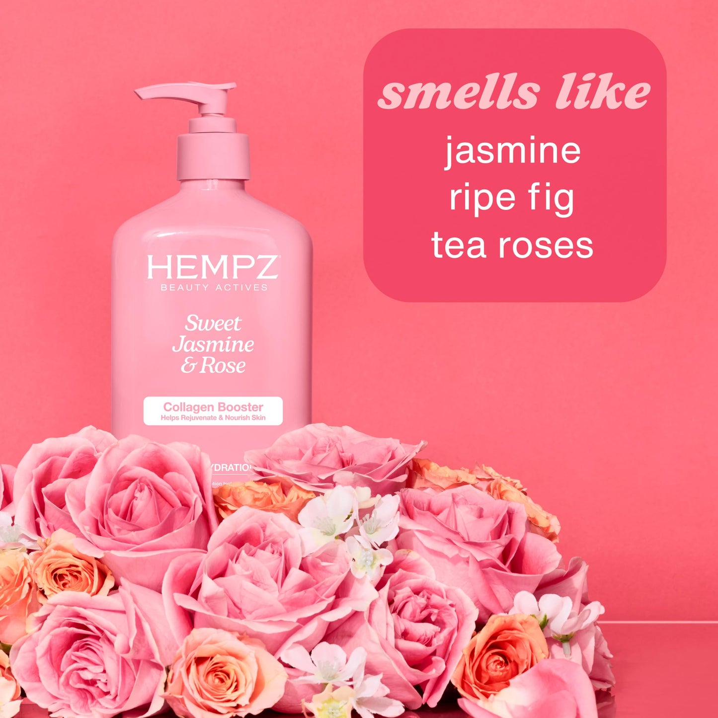 Hempz Sweet Jasmine & Rose Herbal Body Moisturizer for Women, 17 Fl. oz. - Moisturizing Lotion with 100% Pure Hemp Seed Oil, Collagen, Shea Butter Beauty & Personal Care Hempz