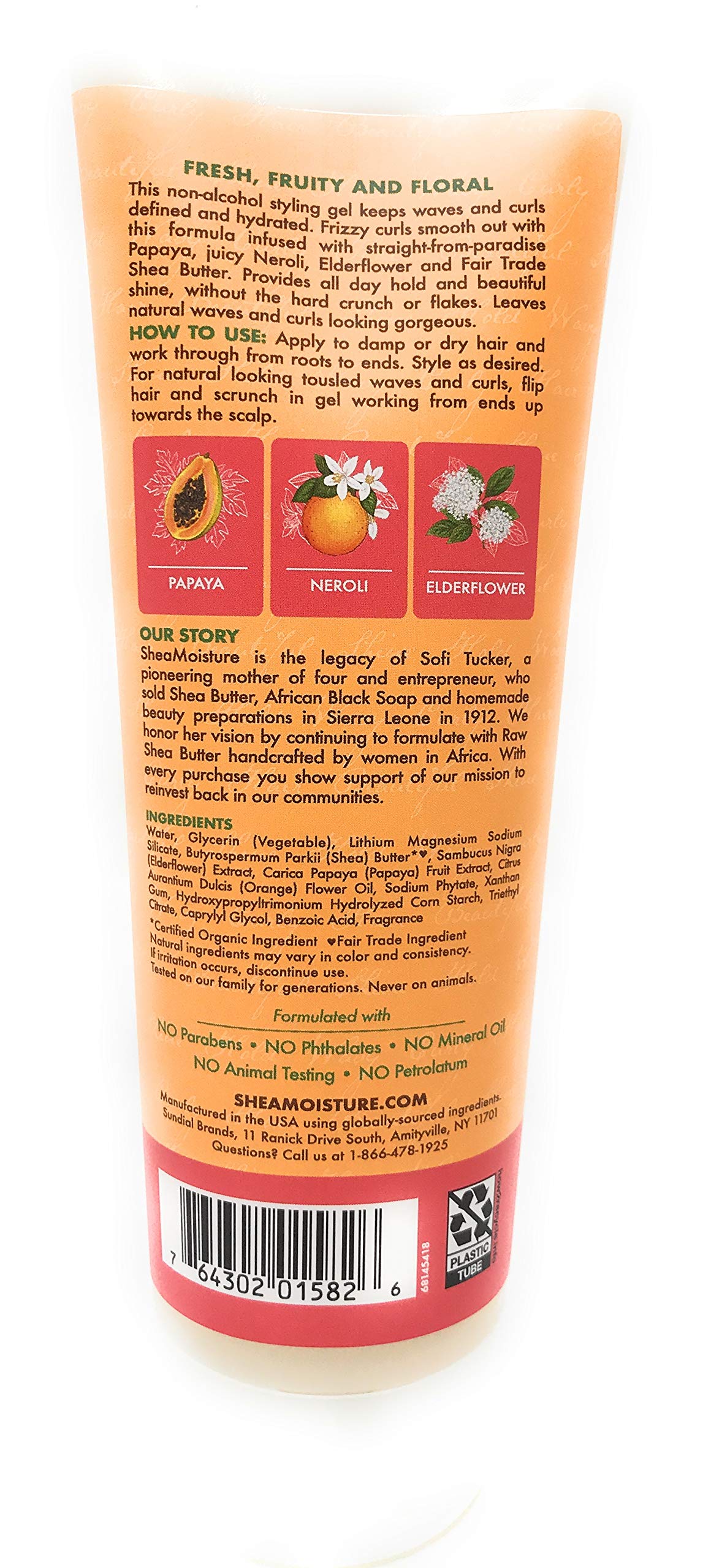 Shea Moisture, All Day Frizz Control Styling Gel Papaya & Neroli, 8 Ounce Beauty & Personal Care Shea Moisture