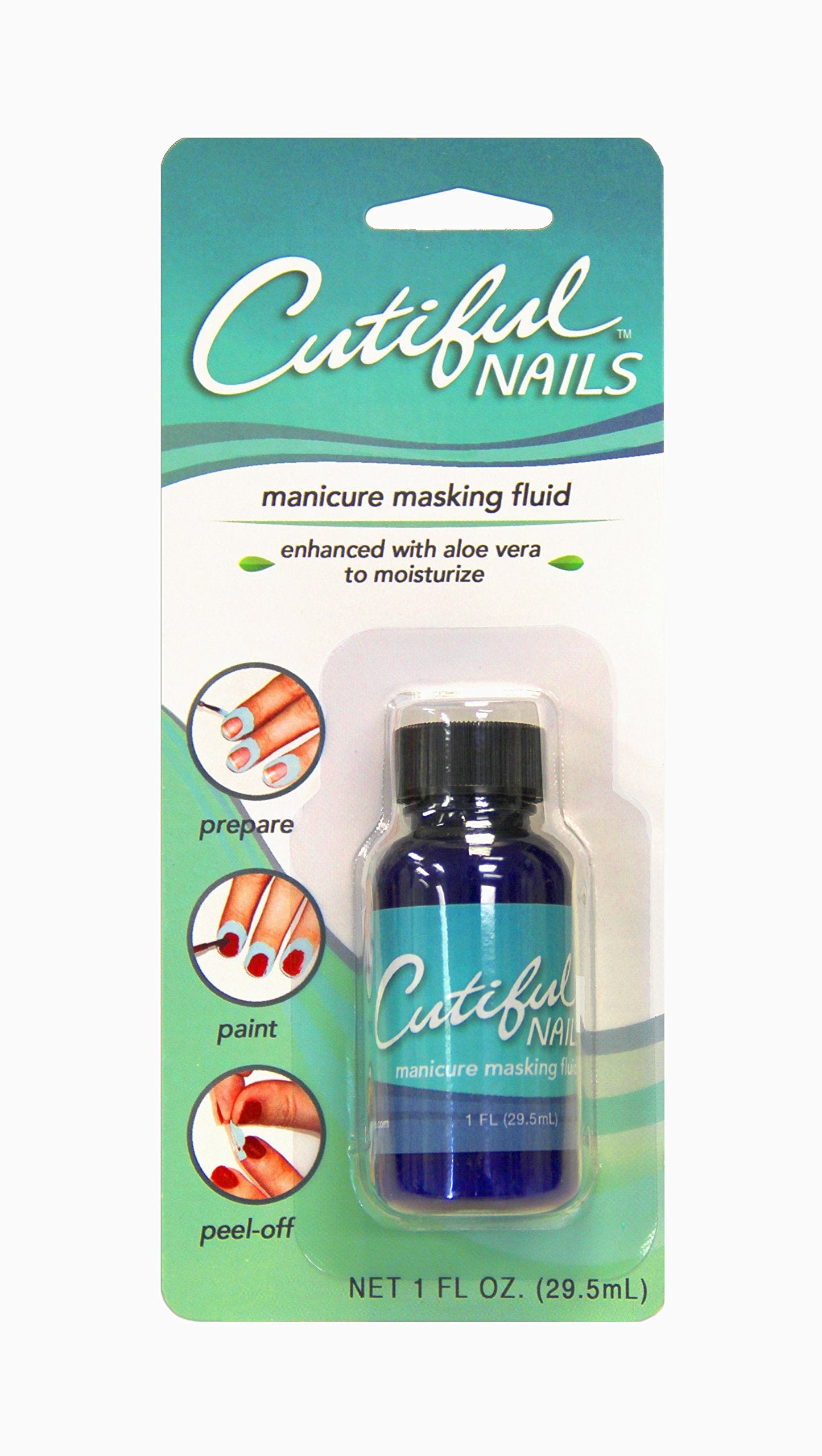 Cutiful Nails Professional Manicure Masking Fluid with Aloe, No More Messy Nail Polish, Liquid Tape Beauty & Personal Care Cutiful