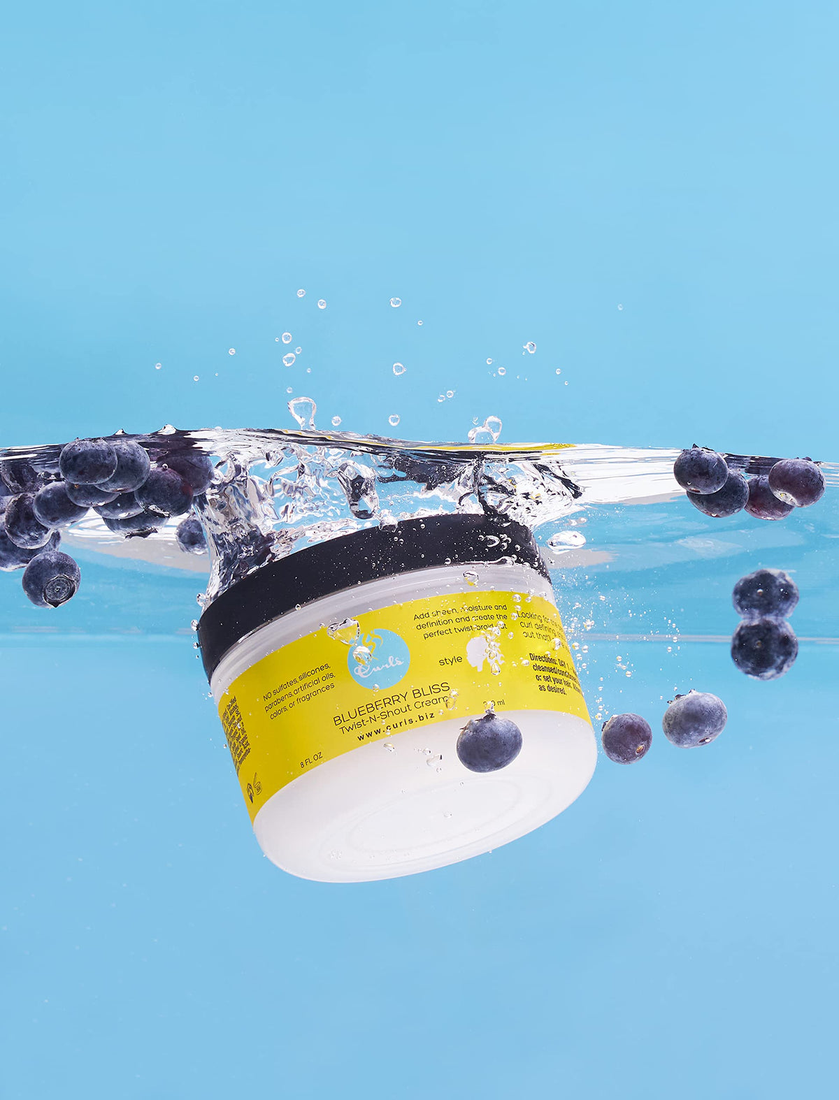 Curls Blueberry Bliss Twist-N-Shout Cream - 8 oz, for the Perfect Twist Outs and Braid Outs, for All Natural Types, Adds Sheen, Moisture, Beauty & Personal Care Curls