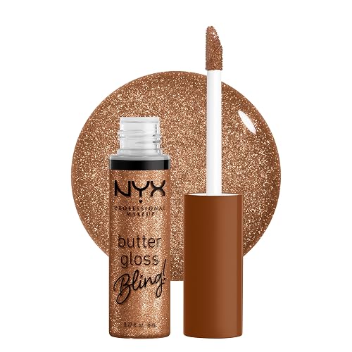 NYX PROFESSIONAL MAKEUP Butter Gloss Bling Lip Gloss, Non Sticky and Shiny Vegan Lip Makeup - Pay Me In Gold Beauty & Personal Care NYX PROFESSIONAL MAKEUP