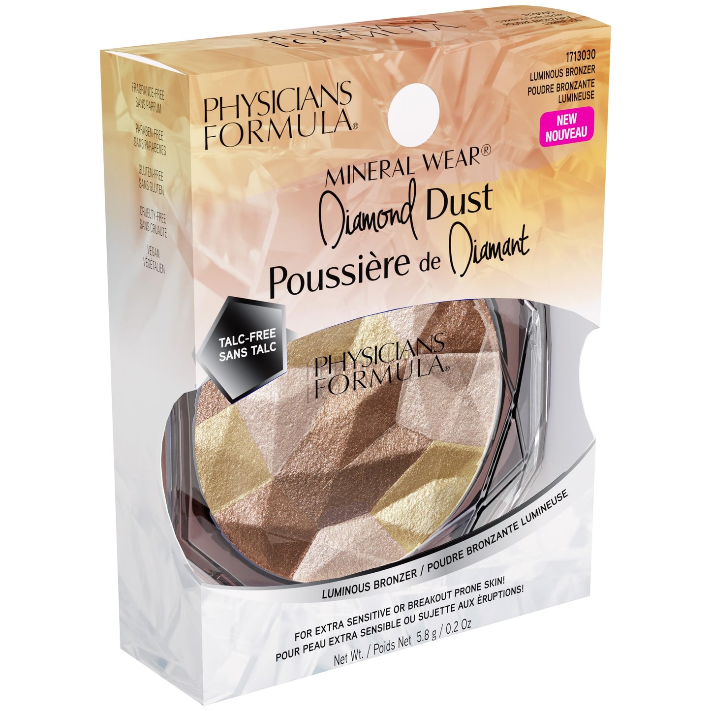 Physicians Formula Mineral Wear Diamond Dust, Vitamin E Mineral Weightless Powder and Serum Hybrid, Warm Radiant Finish, Vegan, Talc-Free Beauty & Personal Care Physicians Formula