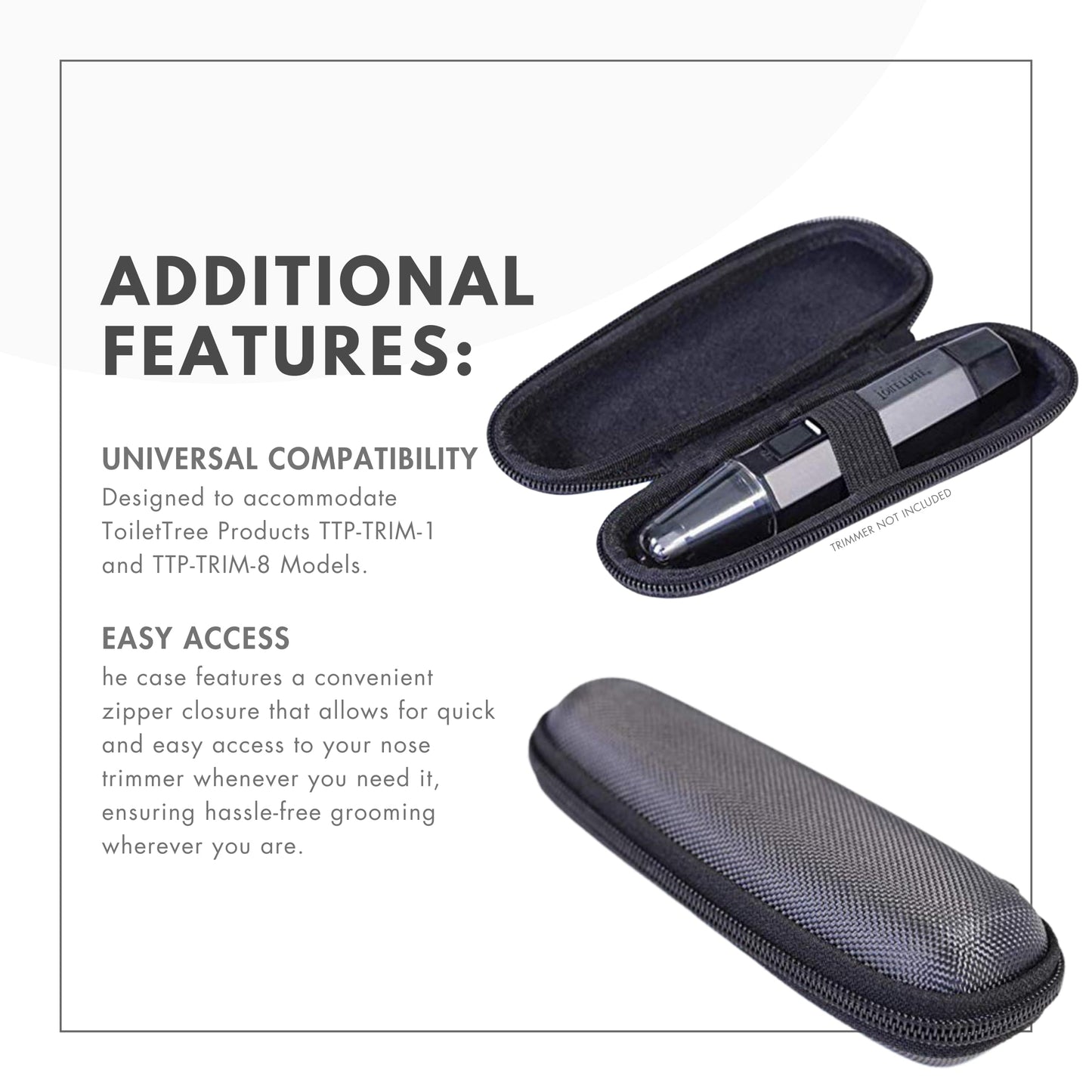 ToiletTree Products Travel Case for The Professional Water Resistant Heavy Duty Steel Nose Trimmer with LED Light. Trimmer Not Included (Case) Beauty and Personal Care ToiletTree Products