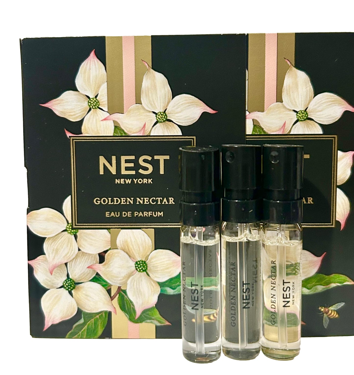 NEST GOLDEN NECTAR Sample Perfume Parfum 1.5 ml / 0.05 fl.oz - Vial Spray Set of 3 Vials (1457) Beauty & Personal Care NEST New York