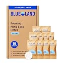 BLUELAND Foaming Hand Soap Refill Tablets, 10-Pack, Iris Agave Scent, Eco Friendly Cleaning Products, 10 x 9 Fl oz Beauty & Personal Care BLUELAND