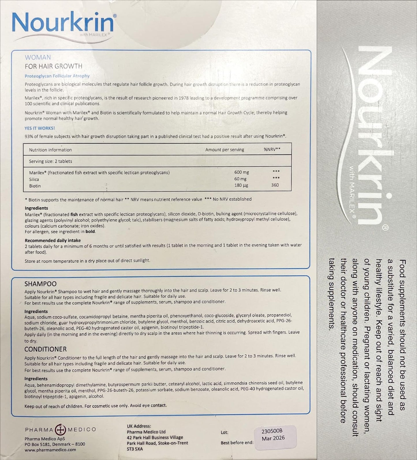 Nourkrin Woman Value Pack 180 Tablets,Shampoo and Conditioner Beauty & Personal Care Nourkrin