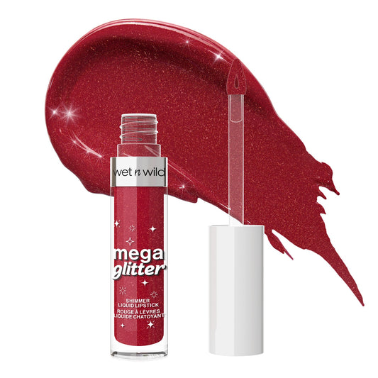 wet n wild Mega Glitter Shimmer Liquid Lipstick, Matte-to-Glitter Finish, Lightweight Formula, Comfortable Wear, Vitamin E-Infused for Nourished Beauty & Personal Care wet n wild