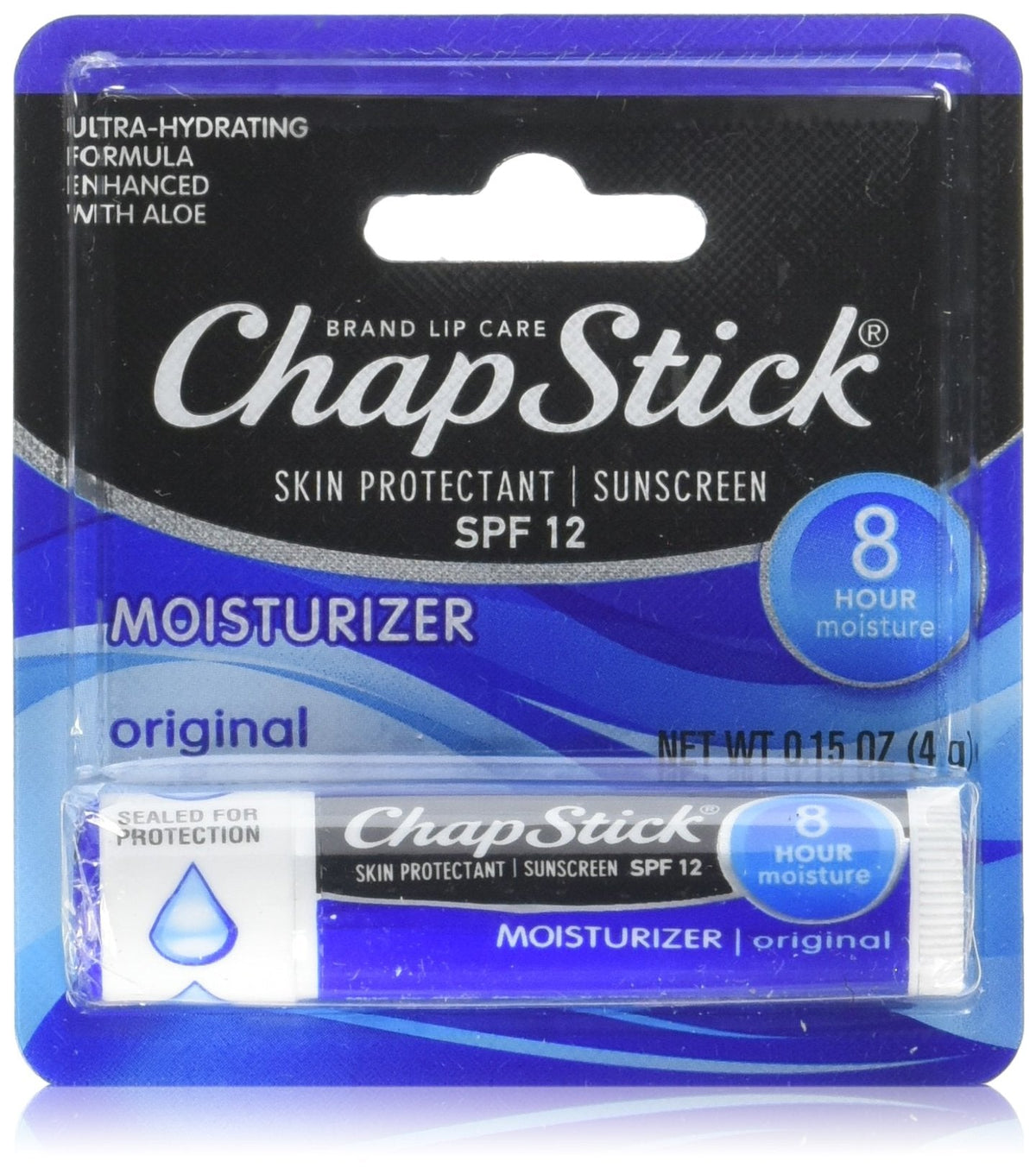 ChapStick Skin Protection Sunscreen Moisturizer, Original SPF 12 0.15 oz (Pack of 2) Beauty & Personal Care ChapStick