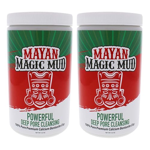 Mayan Magic Mud Powerful Deep Pore Cleansing Calcium Bentonite Clay - 4 lbs (2 Pc) - Bulk Natural Face Mask Peel for Men and Women - USA Made Full Beauty & Personal Care Mayan Magic Mud