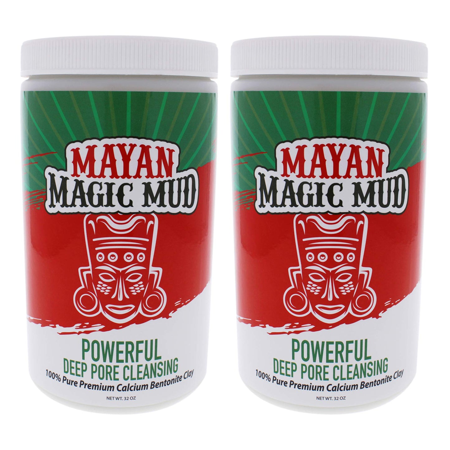 Mayan Magic Mud Powerful Deep Pore Cleansing Calcium Bentonite Clay - 4 lbs (2 Pc) - Bulk Natural Face Mask Peel for Men and Women - USA Made Full Beauty & Personal Care Mayan Magic Mud