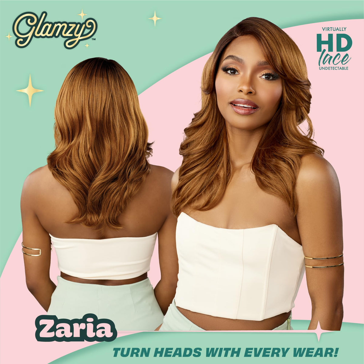 Sensationnel Glamzy Lace Part Wig-Zaria, BALAYAGEBUTTERYBLONDE