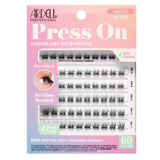 Ardell Press On Lashes, Naked Natural Pre Glued Lash Clusters, 60 ct