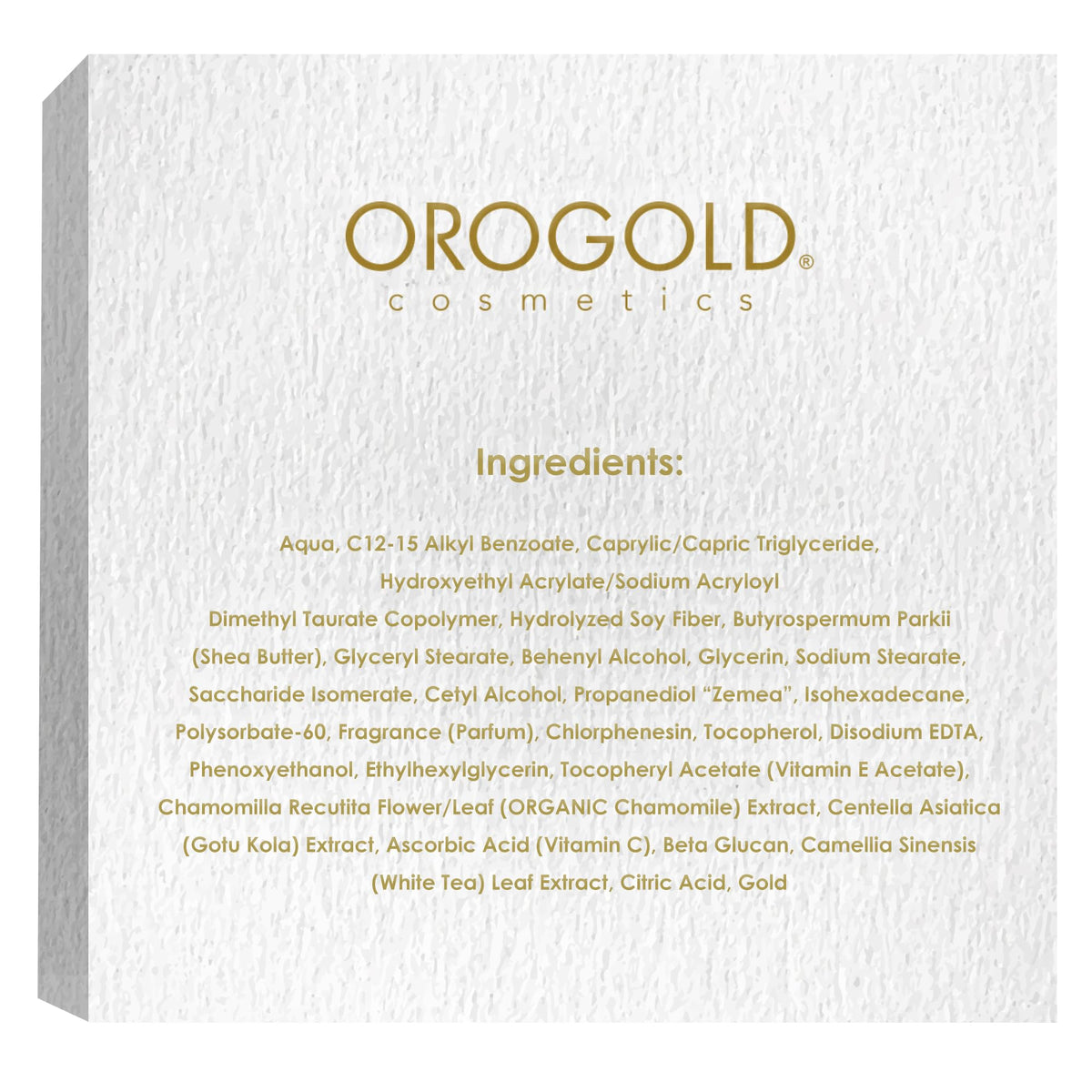 Orogold White Gold Day Moisturizer - 24k Gold Deep Moisturizer with White Tea, Chamomile, Shea Butter, Vitamin C and E - 1.6 Oz Beauty & Personal Care Orogold