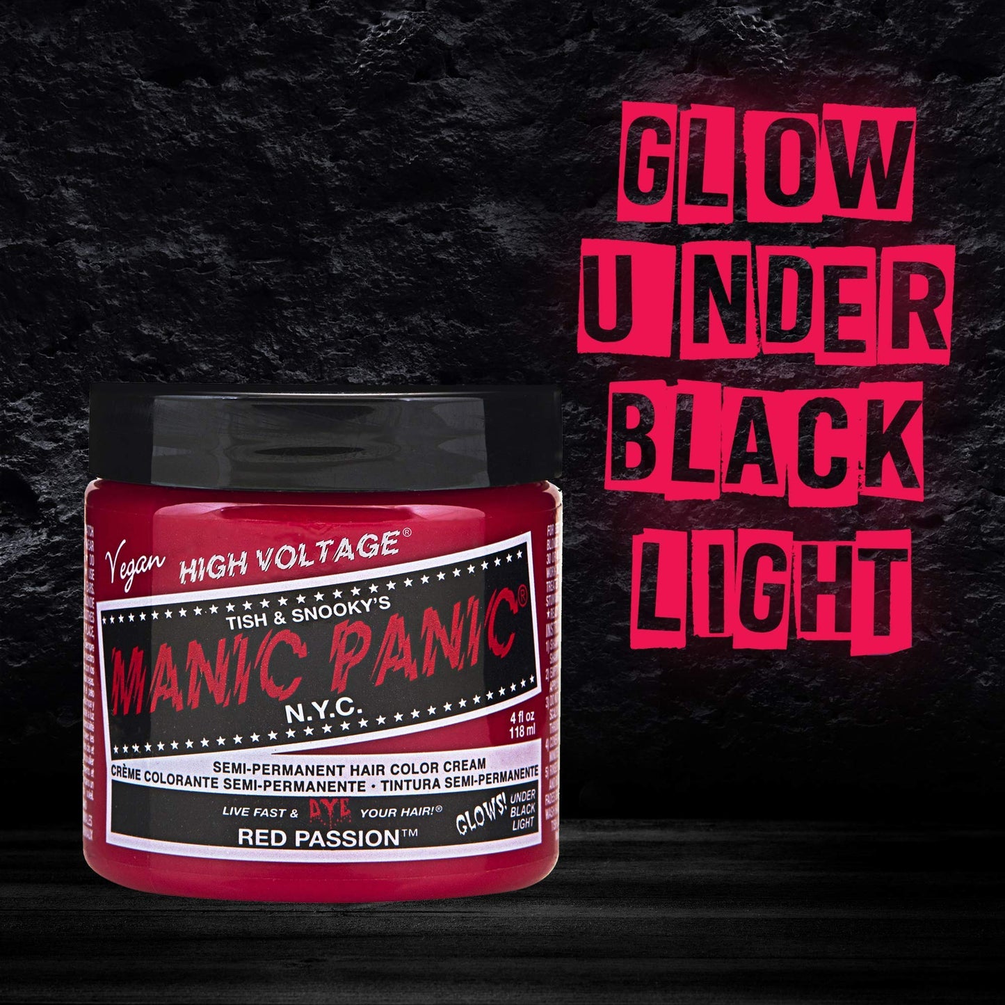 MANIC PANIC Classic Red Passion Semi Permanent Hair Color - Medium Cherry Red Hair Dye for Women & Men That Lasts 4-6 Weeks - Vegan, Ammonia Beauty & Personal Care MANIC PANIC