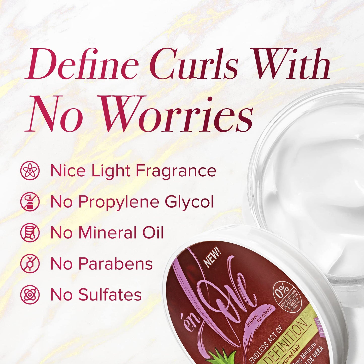 én Love Endless Acts of Curl Definition | Organic Coconut Milk & Aloe Vera | Curl & Coil Definer (2C to 4C) | Hi-Definition and Shine | Anti-Shrinkage Beauty & Personal Care én Love