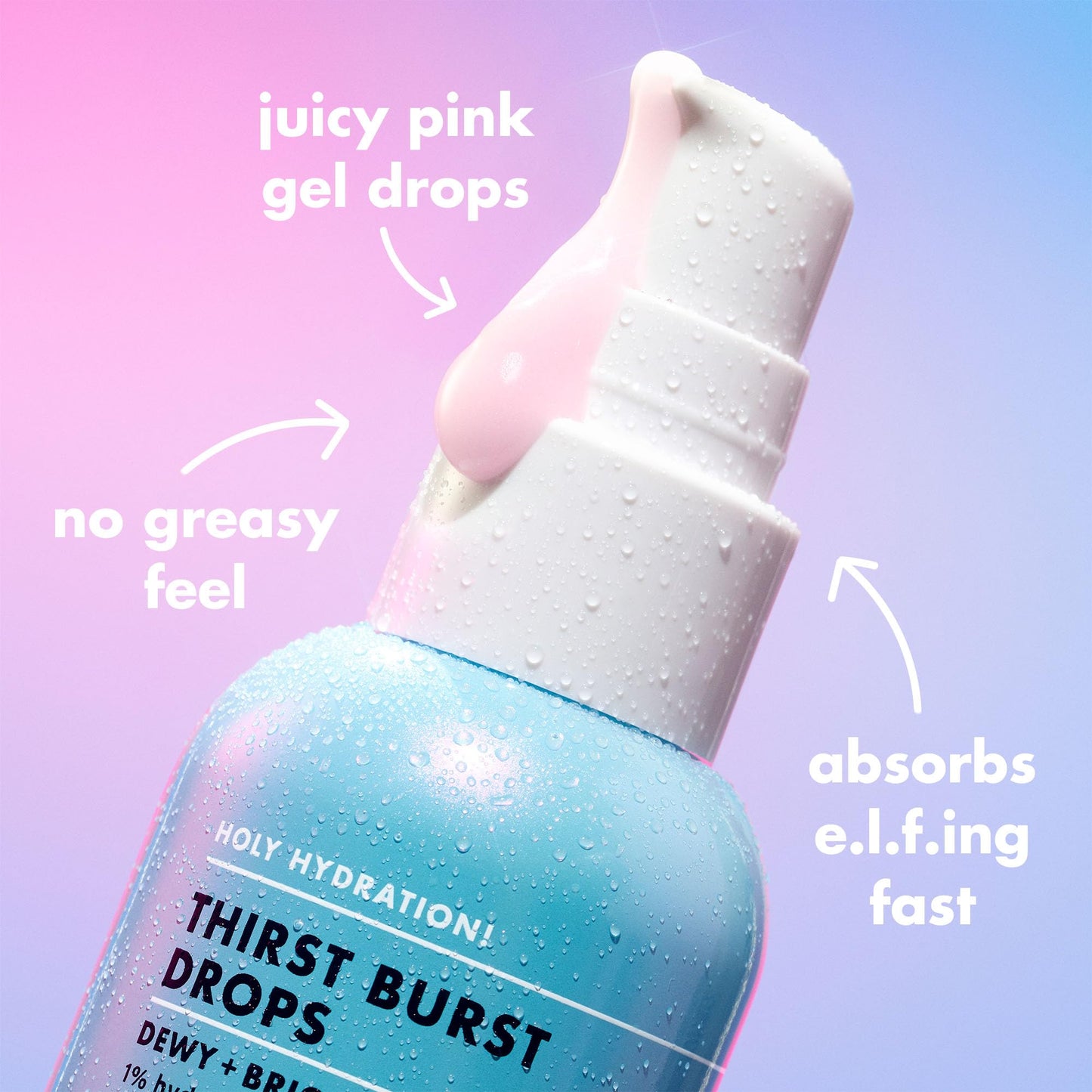 e.l.f. SKIN Holy Hydration! Thirst Burst Drops, Serum For A Radiant Complexion Instantly & Over Time, Made With Hyaluronic Acid, Vegan & Cruelty-Free Beauty & Personal Care e.l.f.