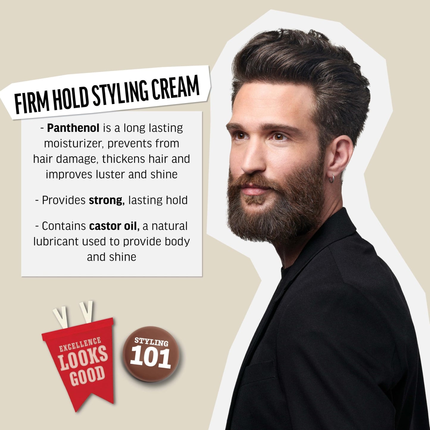 American Crew Men's Hair Styling Cream, Like Gel with Firm Hold and Low Shine, 3.3 Fl Oz Beauty & Personal Care AMERICAN CREW