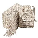 Trounistro 30 Pack Soap Exfoliating Bags Pouch Soap Saver Natural Ramie Mesh Soaps Bag Hand Made Soaps Bag with Drawstring for Bath & Shower Use Beauty & Personal Care Trounistro