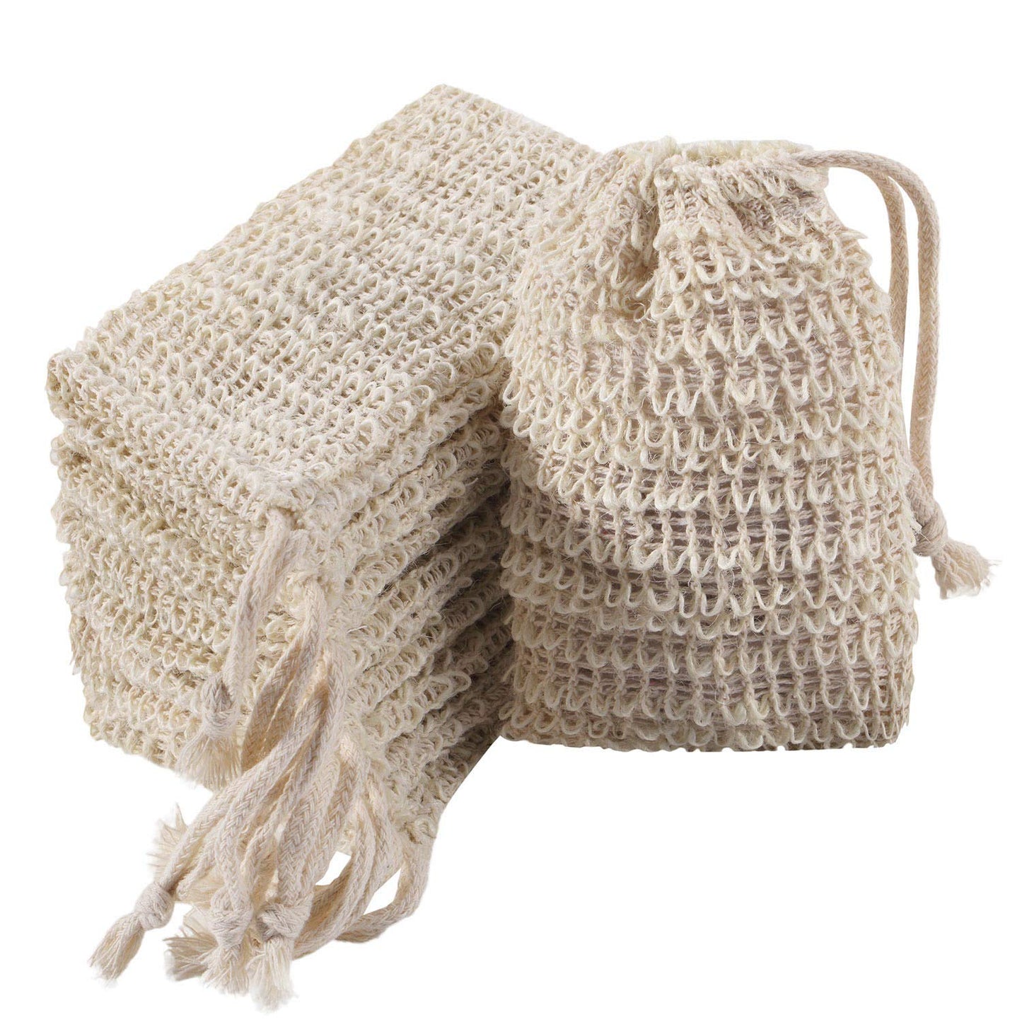 Trounistro 30 Pack Soap Exfoliating Bags Pouch Soap Saver Natural Ramie Mesh Soaps Bag Hand Made Soaps Bag with Drawstring for Bath & Shower Use Beauty & Personal Care Trounistro