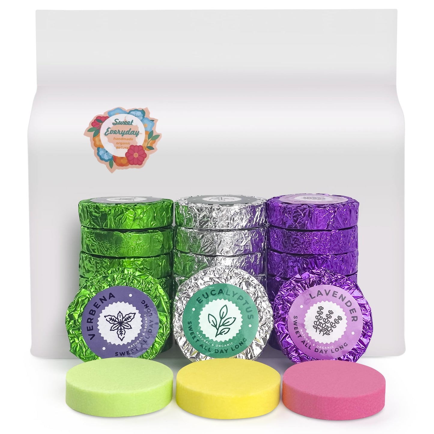 Shower Steamers Multi-Quantity Packed (45PCS) Women/Men Gift Set-Lavender, Verbena, Eucalyptus Aromatic Shower Bombs, Individually Wrapped Tablets Beauty and Personal Care leoce