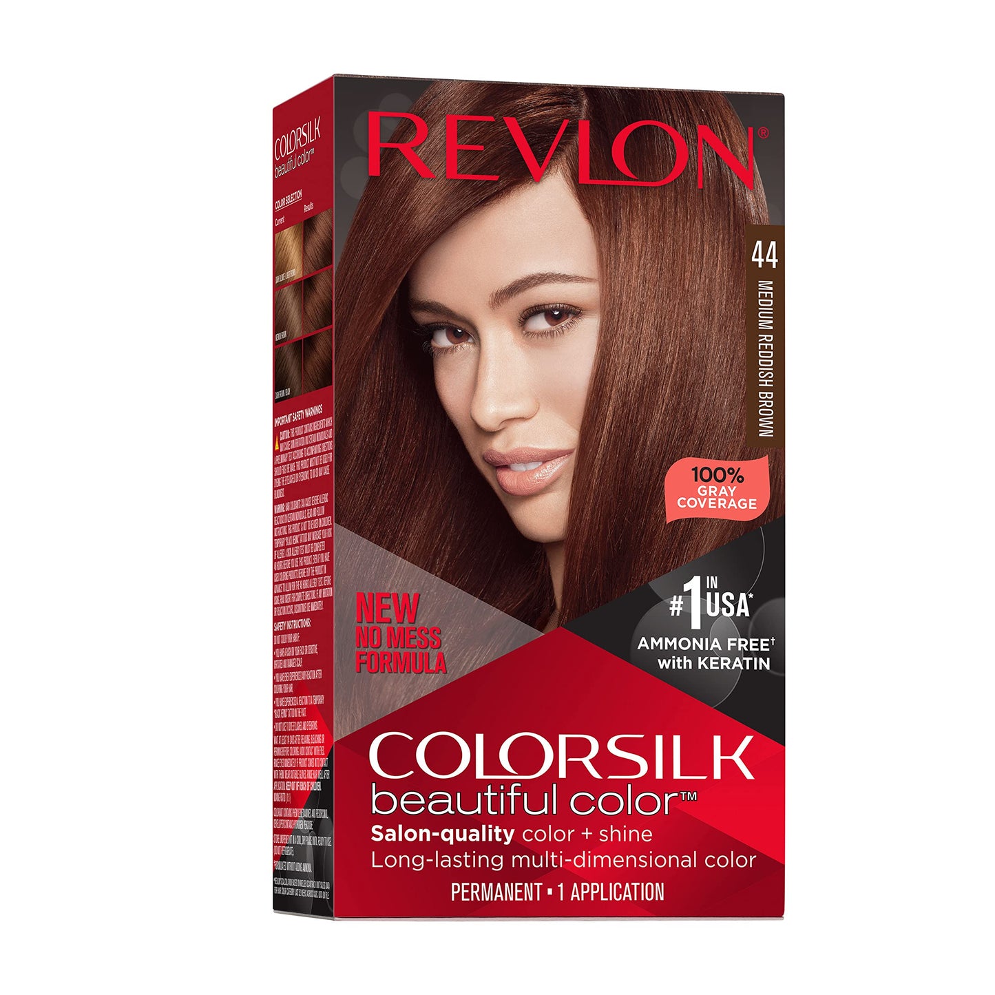 Revlon Colorsilk Beautiful Color Permanent Hair Color, Long-Lasting High-Definition Color, Shine & Silky Softness with 100% Gray Coverage, Ammonia Beauty & Personal Care REVLON