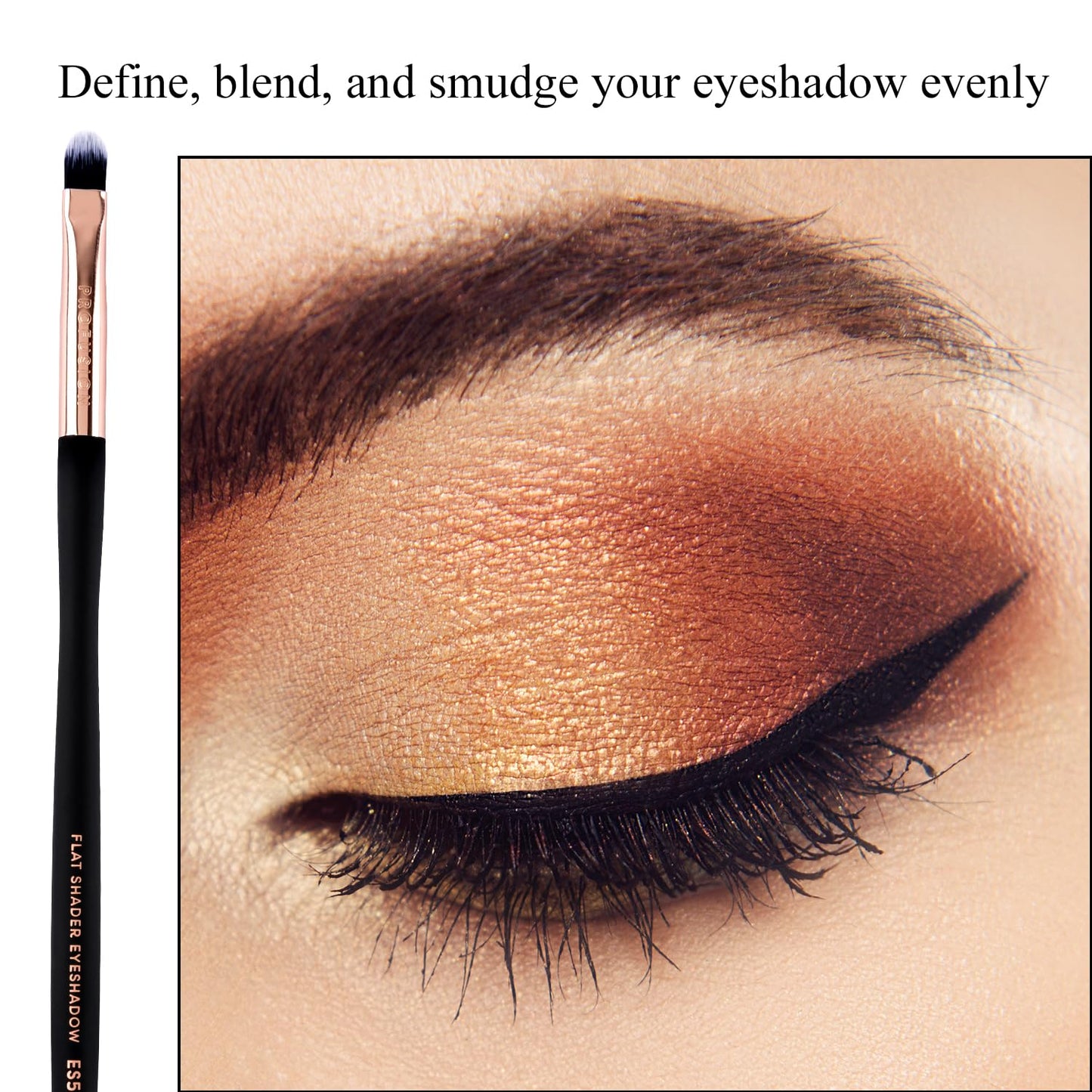 Profusion Cosmetics Flat Shader Eyeshadow Brush - Dense Synthetic Bristles for Smooth Color Packing & Blending, Professional Vegan Makeup Tool Beauty & Personal Care Profusion Cosmetics