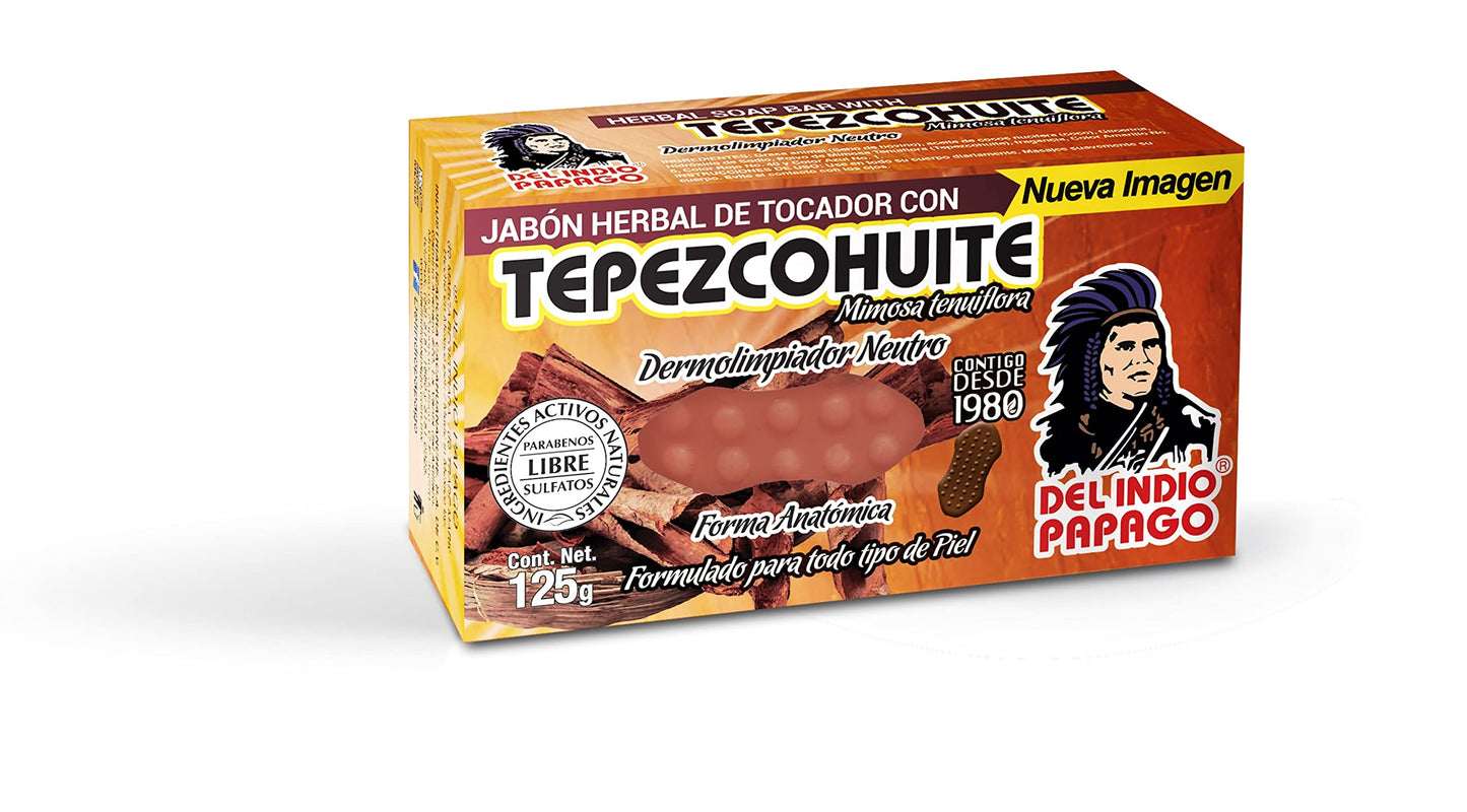 DEL INDIO PAPAGO Tepezcohuite Night Facial Skin Cream 60g / 2.02 Fl Oz + Neutral Soap with Tepezcohuite 125g - Mexican Beauty - For All Skin Types Beauty & Personal Care Del Indio Papago