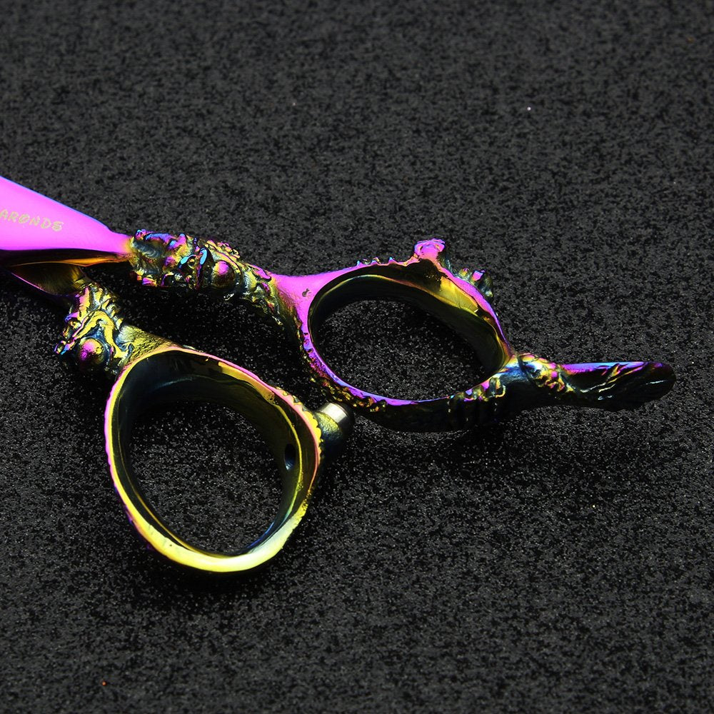 6/7/7.5/8/9 Inch Personalized Hair Scissors Salon Hair Styling Barber Scissors Stainless Steel Barber Tools (6 inch cutting)
