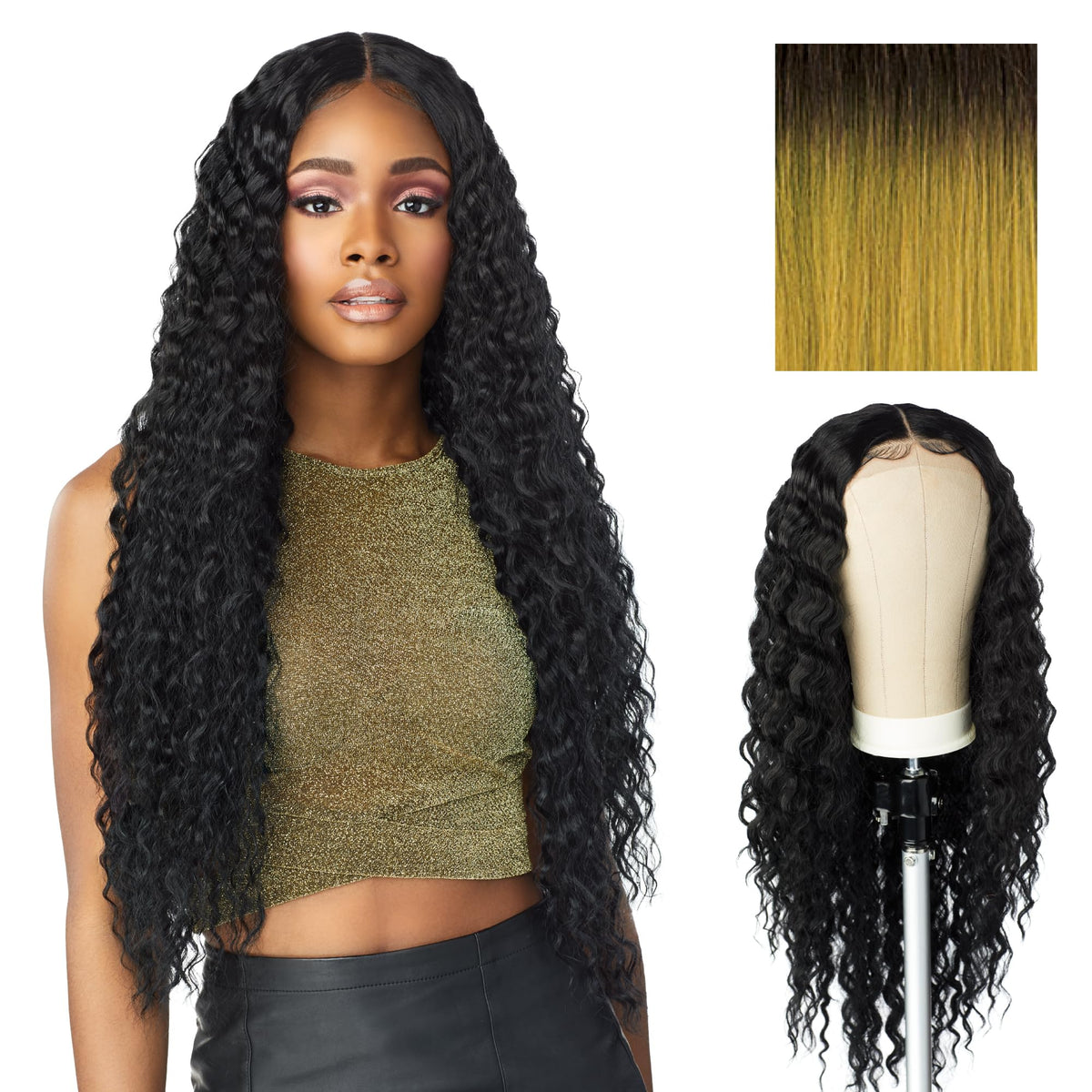 Sensationnel Butta LaceWig-Unit 3, T4/MUSTARD