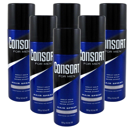 Consort Hair Spray 8.3 Ounce Regular Hold Aerosol (235ml) (6 Pack) Beauty & Personal Care Consort
